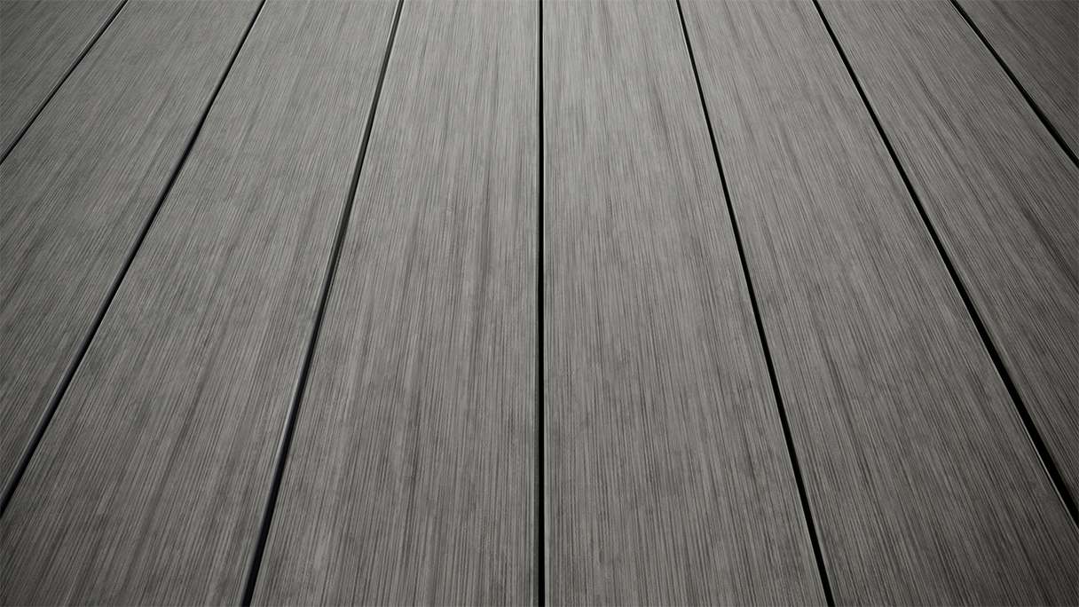 planeo AntikWood Lame de terrasse WPC massif - gris pierre 3m vieilli à l'ancienne