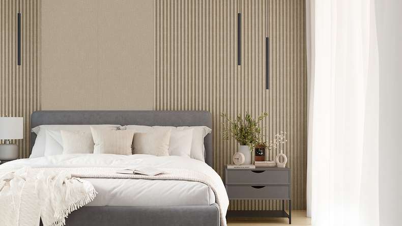 planeo Revêtement mural plastique Panneaux à lamelles M - MPC Linen Structure 16x265
