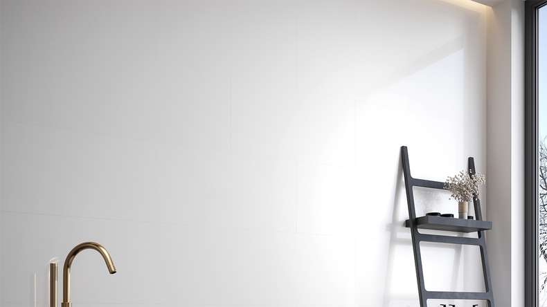 planeo Wandverkleidung Kunststoff - Wall&Floor Design White high gloss 80 x 40 cm