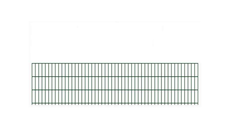 Doppelstabmattenzaun schwer 8/6/8 RAL 6005 Moosgrün - 630 x 2510 mm