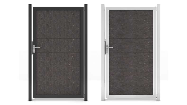 planeo Gardence Guard - BPC-Universaltor Anthrazitgrau mit Alu-Rahmen 100 x 180 x 4 cm