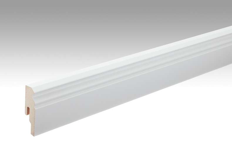 Plinthes MEISTER Uni blanc brillant DF 324 - 2380 x 60 x 18 mm (200000-2380-00324)