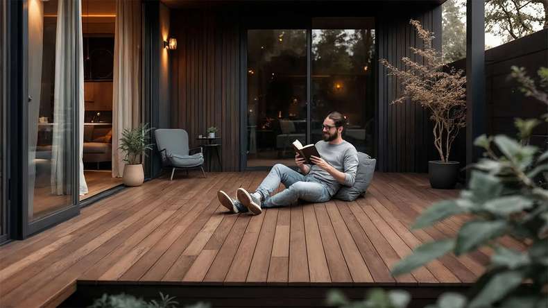 decking in legno planeo - Bamboo Oak White 20 x 140 x 2200 mm liscio/francese