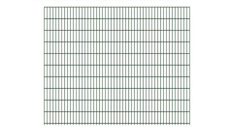 Doppelstabmattenzaun leicht 6/5/6 RAL 6005 Moosgrün - 2030 x 2510 mm