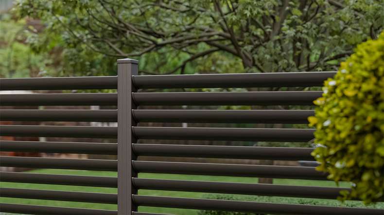 planeo Gardence Metallic Ellipse - Alu-Gartenzaun Quadratisch Anthrazit | DB703