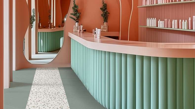 Gerflor Klebevinyl - Creation 55 Confetti Cobalt