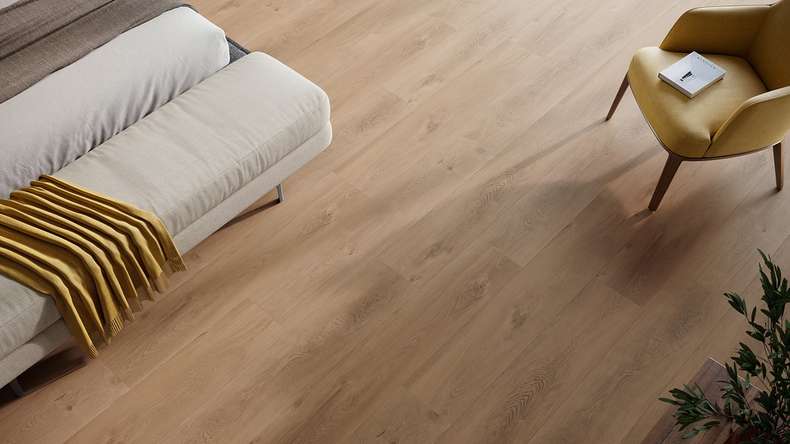 planeo Vinyle à clic rigide - HOMEtec Pro 50 IXPE Harmony Brown Oak | Isolation phonique intégrée (RP-E50-3)