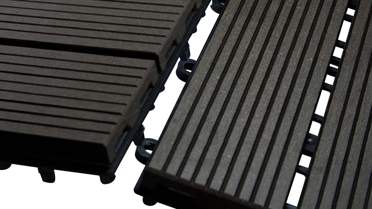 planeo WPC piastrella per patio antracite 30x30 cm - 6 pz.