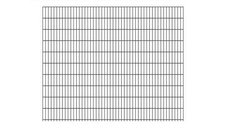 Doppelstabmattenzaun schwer 8/6/8 RAL 7016 Anthrazit - 2030 x 2510 mm