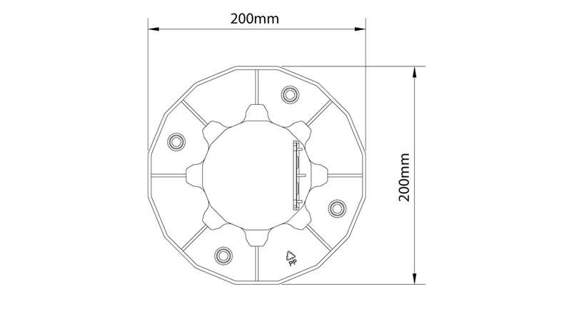 planeo Drehfuß 140-220 mm Terrassenlager für Terrassendielen