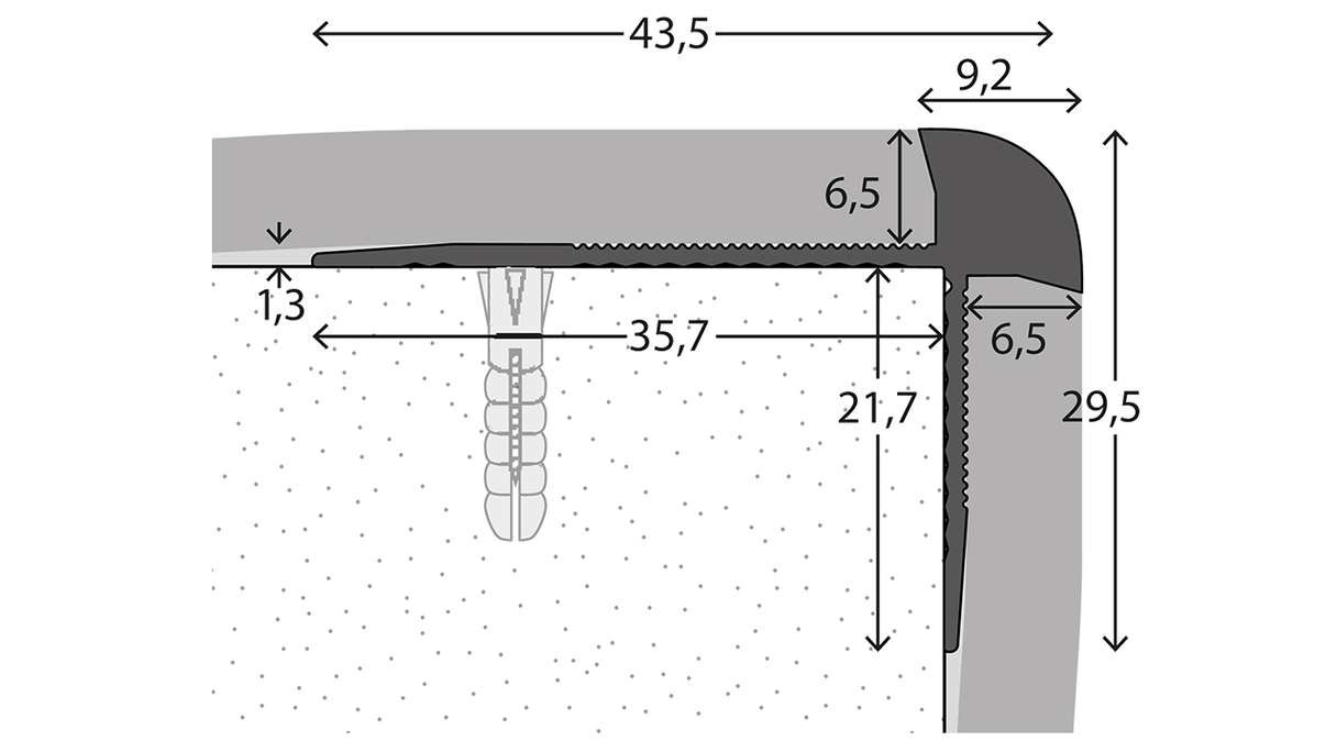 profilo paragradino planeo 981 - 250 cm