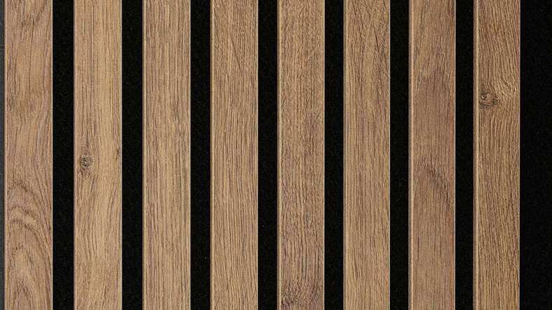 planeo Panneaux acoustiques - Chêne brun terra - 260 x 33 cm