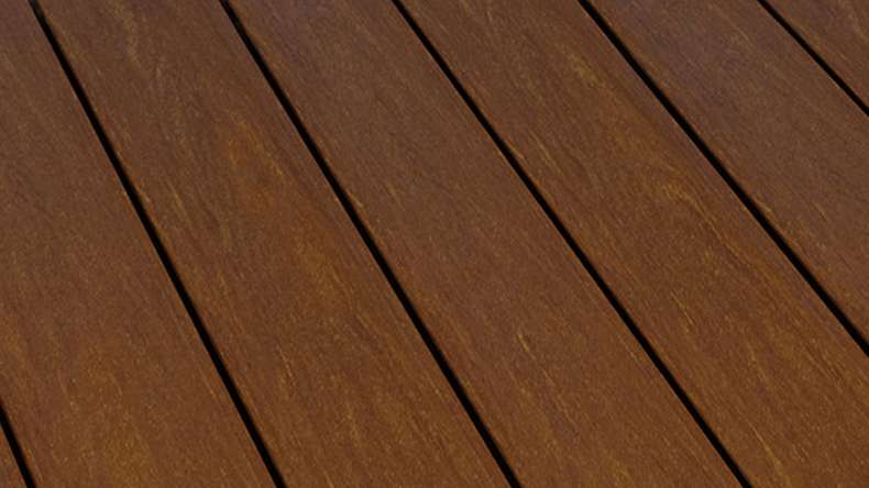 planeo WPC - decking noce massiccio strutturato - goffrato/scanalato