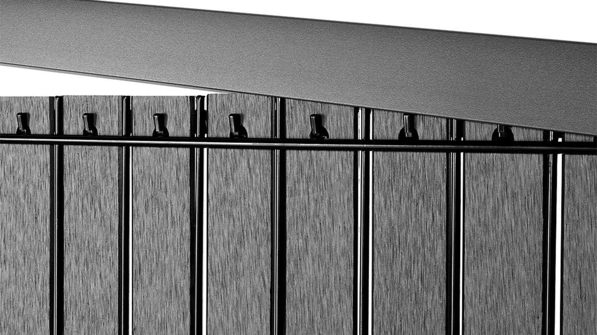 planeo Kit de bandes WPC - Anthracite L 250 x H 123-183cm