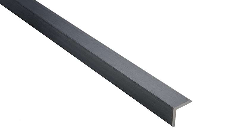 Cornière de façade planeo WPC coex, couleur grise - 2900 x 45 x 45 mm