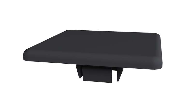 planeo Aluminium Pfosten zum Einbetonieren - Schwarz 8 x 8 x 240  cm inkl. Pfostenkappe 
