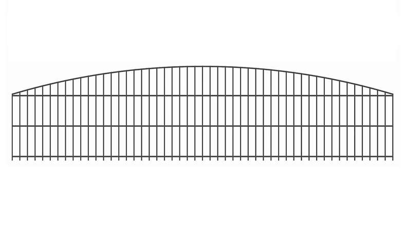 planeo Clôture décorative à double barre Bow 6/6/6 RAL 7016 anthracite
