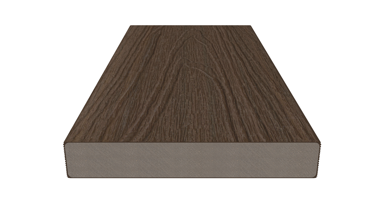 planeo UNIDeck - Lame de terrasse en WPC CoEx, couleur Ipe brun, 3 m - texturée/brossée lisse