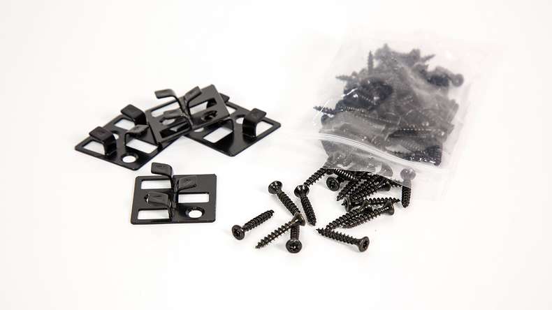 planeo Kit complet TitanWood 5m de lame à âme creuse structure rainurée brun foncé 20m² incl. aluminium-UK