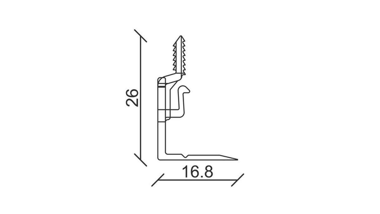 planeo Clips de fixation SolutionX 2en1 - 30 pièces, vis et chevilles incluses (ECF-Clip)