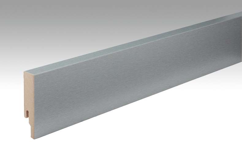 Battiscopa MEISTER in acciaio inox DF 063 - 2380 x 80 x 18 mm (200016-2380-00063)