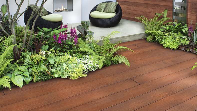 planeo Authoria PureBoard Planche de terrasse massive - Natural Walnut 3.6m structuré