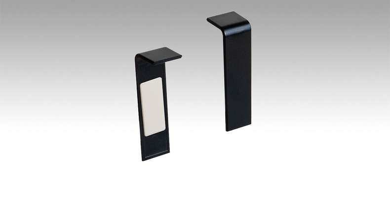 MEISTER Pièce de jonction autocollante pour plinthe Profilé 15 MK | 15 F MK | 20 PK | 20 PK Aqua 2039 Noir (800034-04-02039)