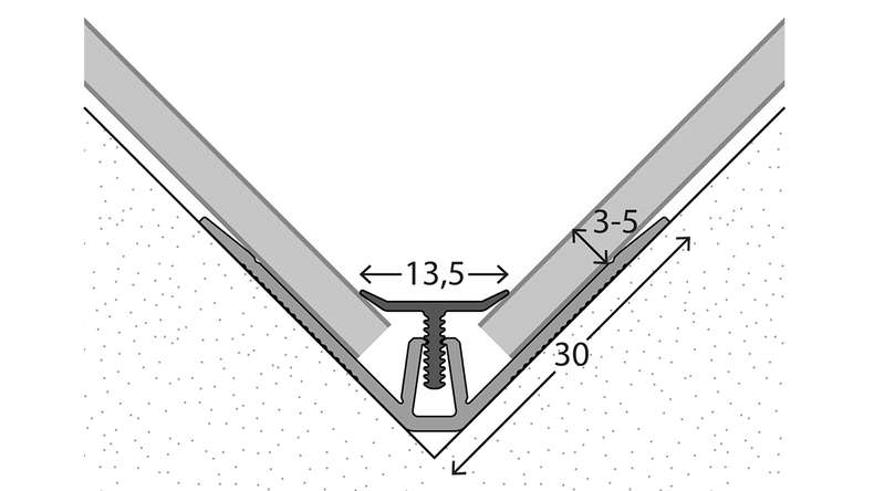 Système de profilés muraux planeo Angle intérieur 269 - 260 cm