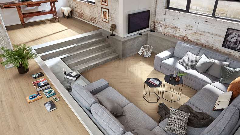 MEISTER Laminat - MeisterDesign LS 350 Felseneiche sand 07122 | Synchronprägung (600001-0840168-07122)