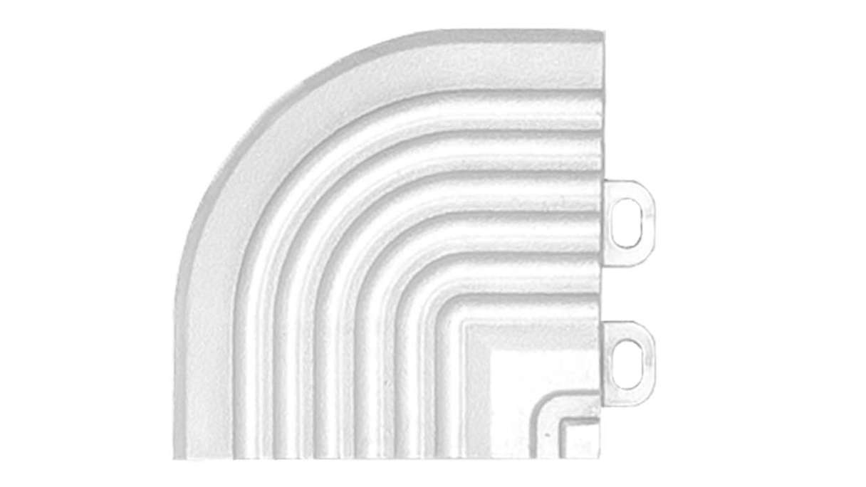 Élément d'angle planeo pour dalles à emboîter 40 x 40 cm - blanc
