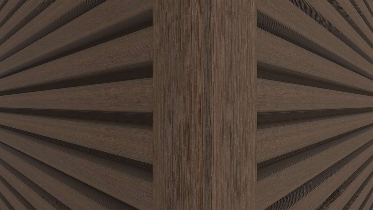 planeo LINEA Slim - Bardage de façade en WPC CoEx, teinte Ipe brun, 2900 x 215 mm