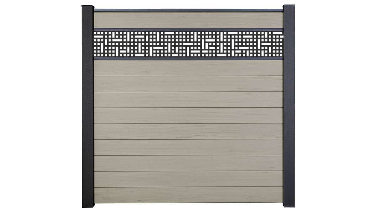 planeo Gardence Strong - BPC-Steckzaun Mesh Bi-Color Sand 180 x 180 cm