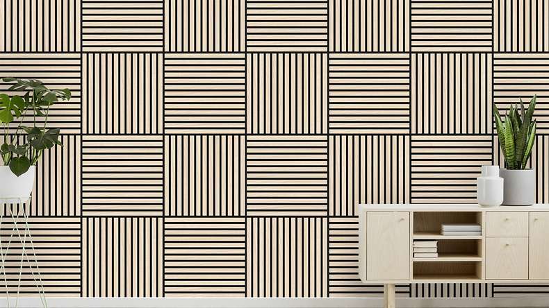 planeo Panneau acoustique - MixWall Timber Touch Althea Oak 52 x 52 cm | Placage en bois véritable (PLMW-10011A)