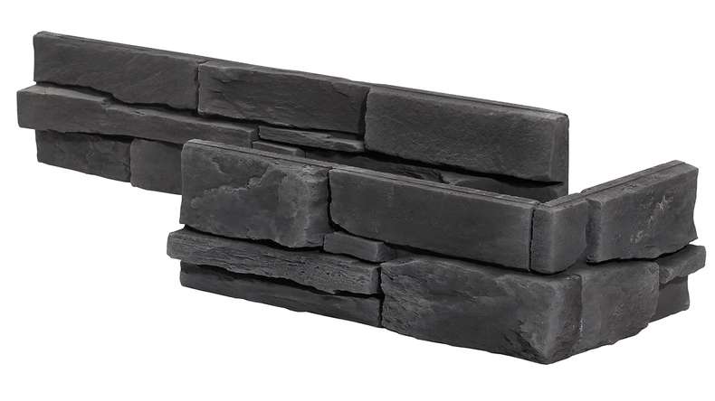 planeo StoneWall Scivoloni in pietra massiccia - Ossidiana