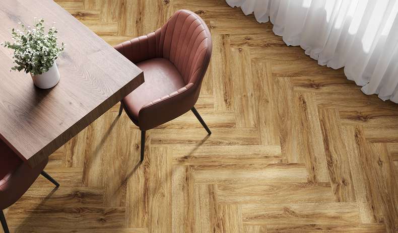 planeo Sol PVC clipsable - Herringbone Riley Oak (100P1004HB)