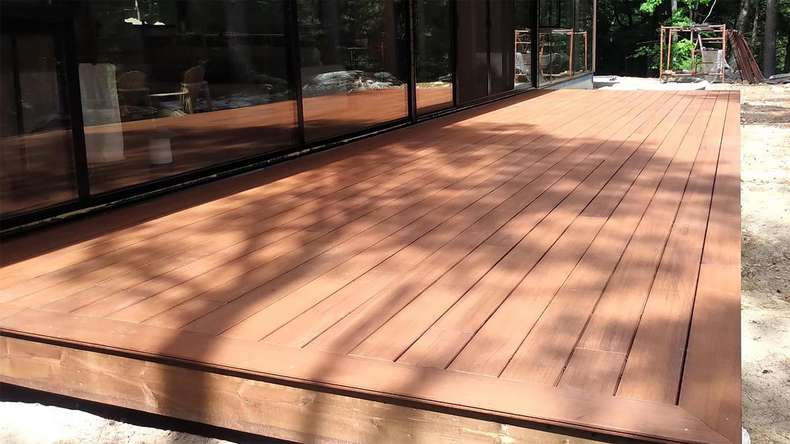 decking in legno planeo - Bamboo coffee 20 x 140 x 1870 mm liscio/francese