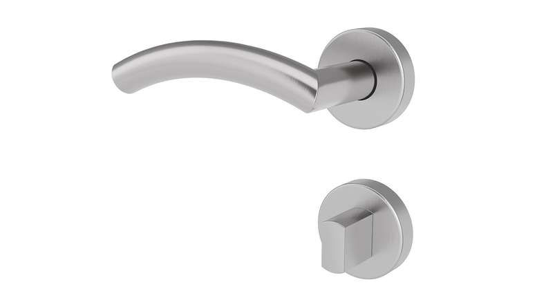 planeo Edelwerk METRA maniglia per porta in acciaio inox WC rosa tonda