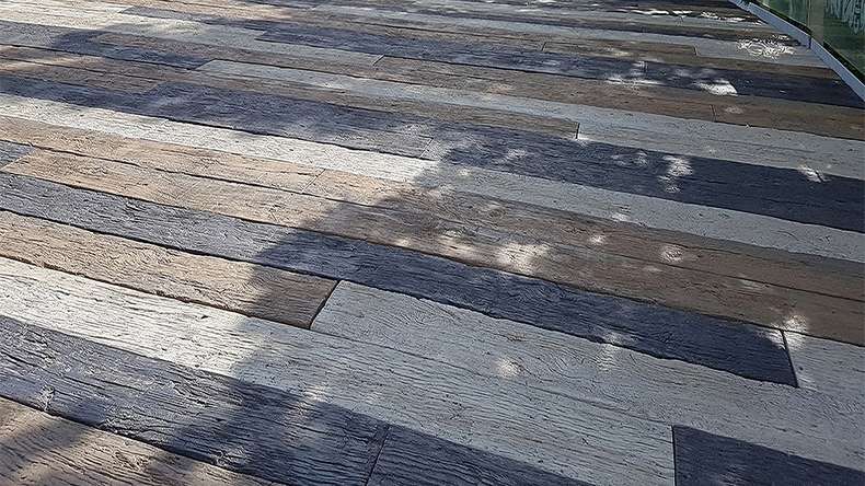 planeo Antica PureBoard Plancher de terrasse massif - Black Oak 3.6m structuré