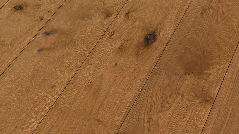 MEISTER Lindura-plancher en bois HD 400 - 08911 Chêne authentique brun châtaigne huilé naturel 2200 x 270 x 11 mm (500213-2200270-08911)