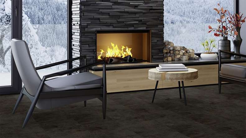 Gerflor Vinile ad incastro - Virtuo 30 Rigid Acoustic Tavla Dark | isolamento acustico integrato (39101453)