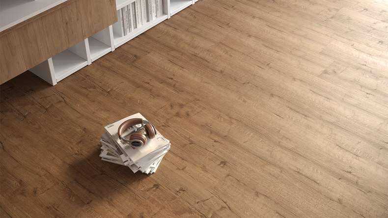 planeo Vinile ad incastro - Rigid Quercia marrone naturale | Goffratura sincronizzata (DF-67501)