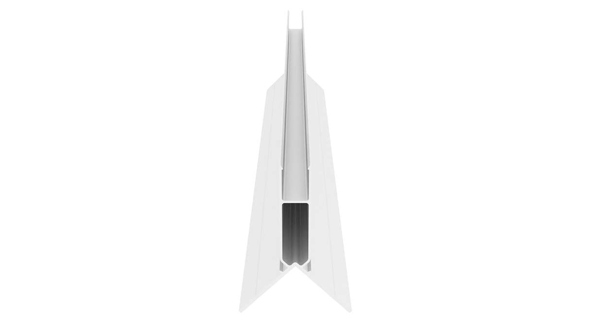 planeo LINEA - Alu CoEx Außeneckprofil Dunkelgrau 3000 x 66 x 66 mm