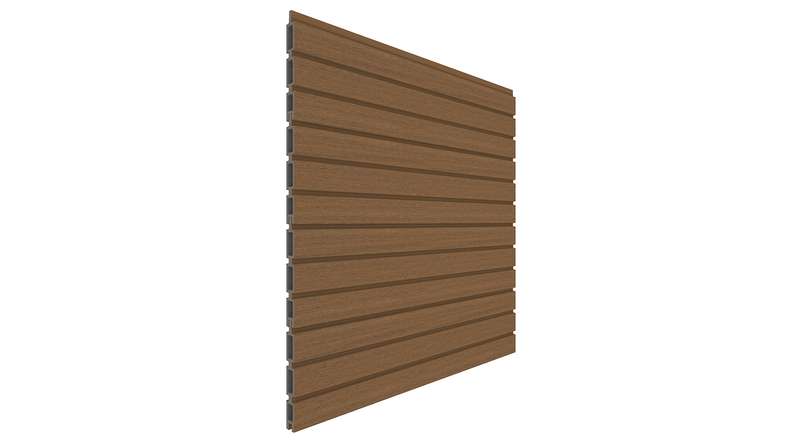 planeo LINEA - WPC CoEx Rhombus Steckzaun Burma Teak 176 x 183 cm