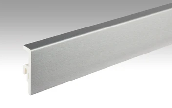 MEISTER Sockelleisten Fußleisten Edelstahl DF 063 - 2380 x 60 x 16 mm (200014-2380-00063 - 694923063)