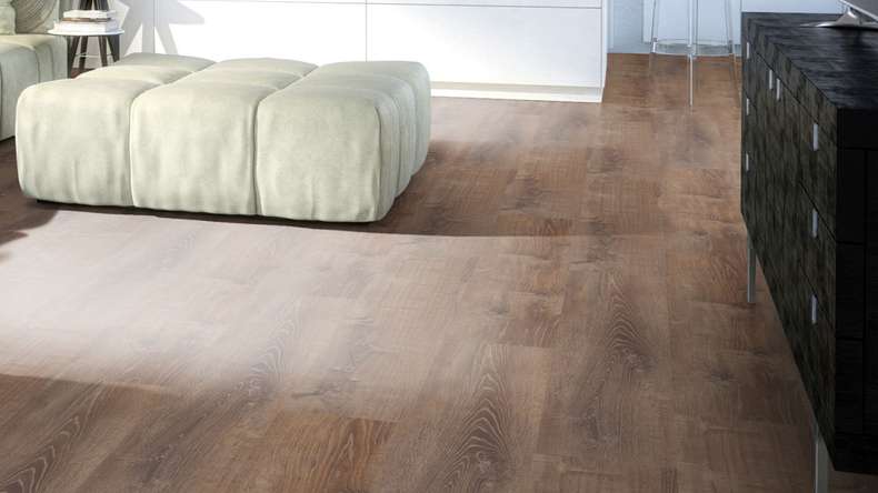 Skaben Sol PVC clipsable - ProfiKlick Chêne fumé naturel | gaufrage synchrone (SP-6200196)