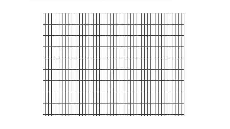 Doppelstabmattenzaun leicht 6/5/6 RAL 7016 Anthrazit - 1830 x 2510 mm