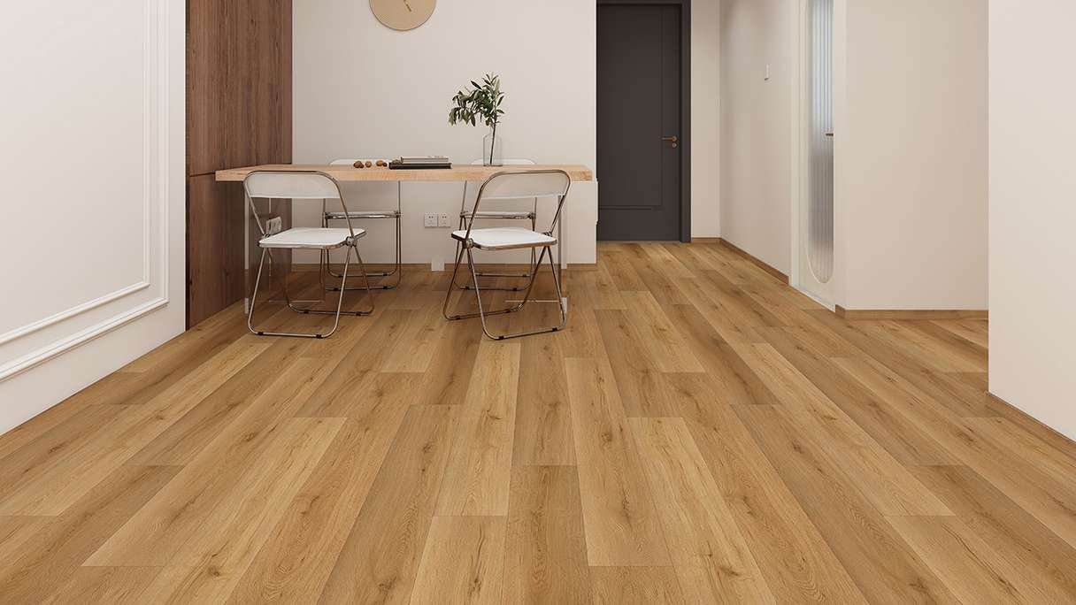 planeo Vinile rigido a incastro - SolutionX 2in1 BigSize Prestige Oak, listello XL da 1,83 m | Isolamento acustico integrato (ECF-BS-87)