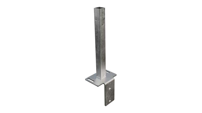 planeo Gardence Metallic - GJ 47 Staffa a L 16 x 12 x 40 cm per tassellatura con adattatore di montaggio integrato