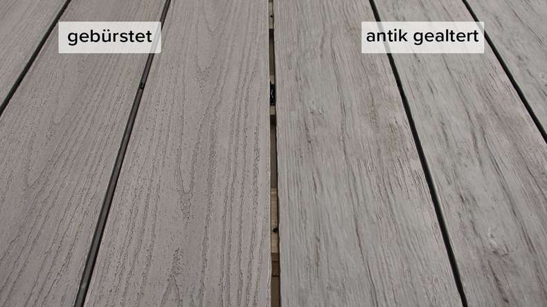 planeo TitanWood - Massivdiele hell-grau antik gealtert/gebürstet