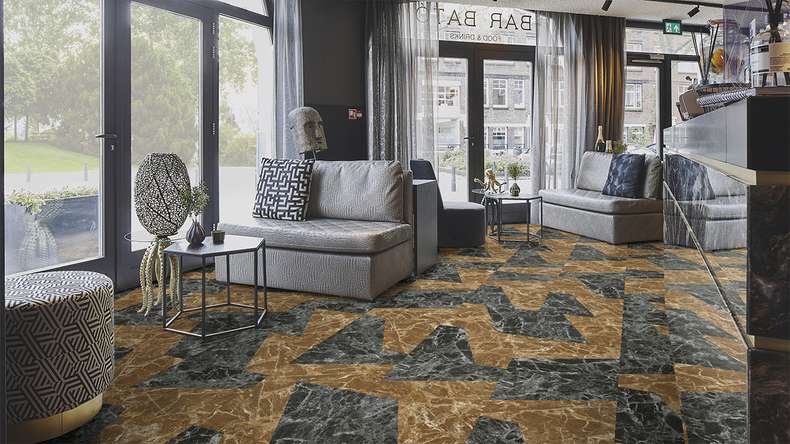Forbo Allura Material 55 Vinyle adhésif - Ochre Marble (636782DR5_con)